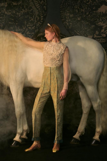 Levi Achthoven for the Magical Couture show Dior SS 2021 by Maria Grazia Chiuri, Photographer Elina Kechicheva, Make-up Peter Philips, Hair Guido Palau 