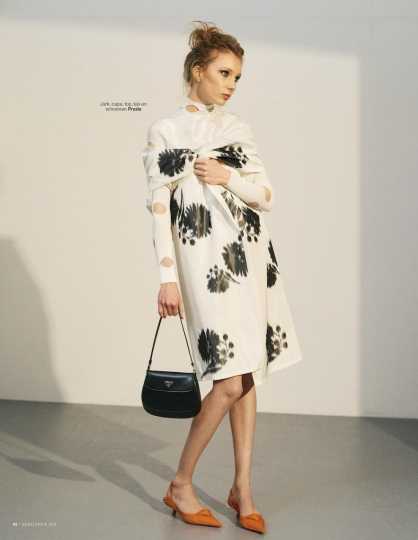 Miss Sunshine Demy de Vries for Elegance,  Photographer David Cohen de Lara, Stylist Pedro Dias, Hair Yevgen Sokolov, Make-up Lorin Mamo 