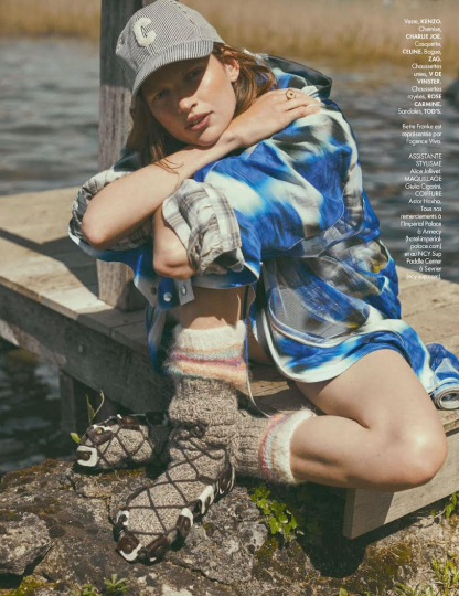 Bette Franke for French Elle, Photography Stefano Galuzzi, Styling Hortense Manga, Hair Astor Hoxha and Make-up Giulia Cigarini 