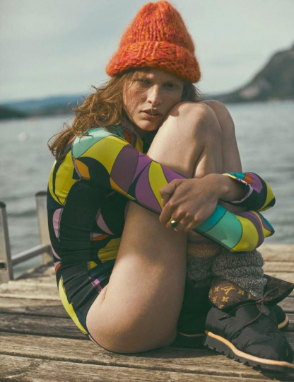 Bette Franke for French Elle, Photography Stefano Galuzzi, Styling Hortense Manga, Hair Astor Hoxha and Make-up Giulia Cigarini 