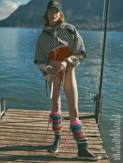 Bette Franke for French Elle, Photography Stefano Galuzzi, Styling Hortense Manga, Hair Astor Hoxha and Make-up Giulia Cigarini 