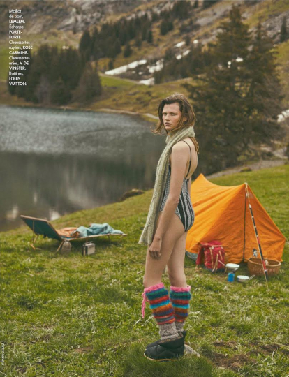 Bette Franke for French Elle, Photography Stefano Galuzzi, Styling Hortense Manga, Hair Astor Hoxha and Make-up Giulia Cigarini 