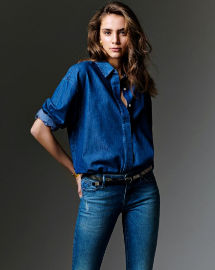 Romy Schönberger for Denham Fall 2021, Photographer Philippe Vogelenzang, Production Zoe Karssen, Hair and make-up Eva Copper 