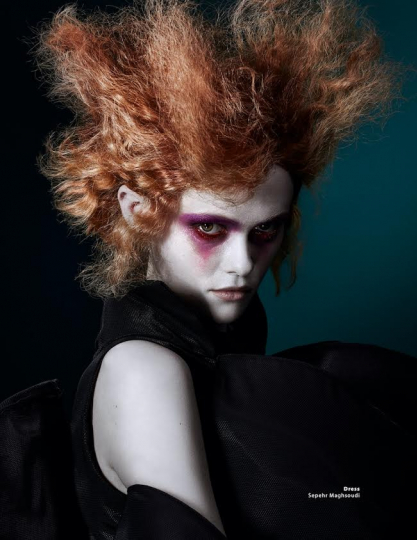 Chameleon Liselotte Claerhoudt for Nion, captured by Martijn Senders, Styling Pedro Dias, Hair Jouri Rouffa, Make-up Yvonne Nusdorfer 