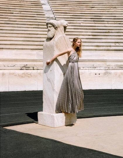 Levi Achthoven shot in Athens the Dior Resort Collection for German Harper’s Bazaar, photographer Haris Farsarakis, Hair Jose Quijano, Make-up Athina Karakitsou 