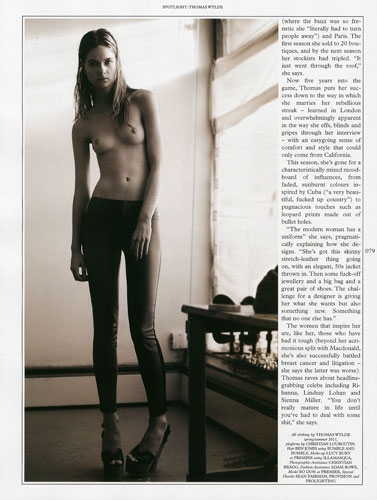 Bo Don for Wonderland Spring 2011 photographer Nick Dorey 