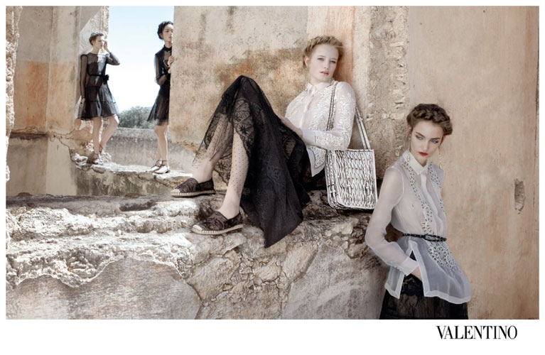 Bette Franke for Valentino campaign Spring 2012 photographer Deborah Turbeville 