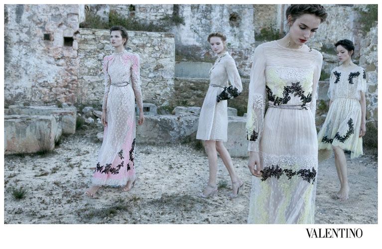 Bette Franke for Valentino campaign Spring 2012 photographer Deborah Turbeville 