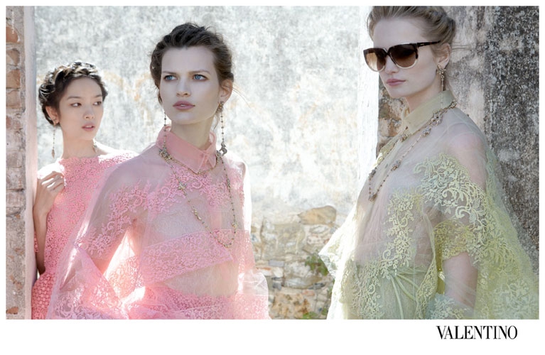 Bette Franke for Valentino campaign Spring 2012 photographer Deborah Turbeville 