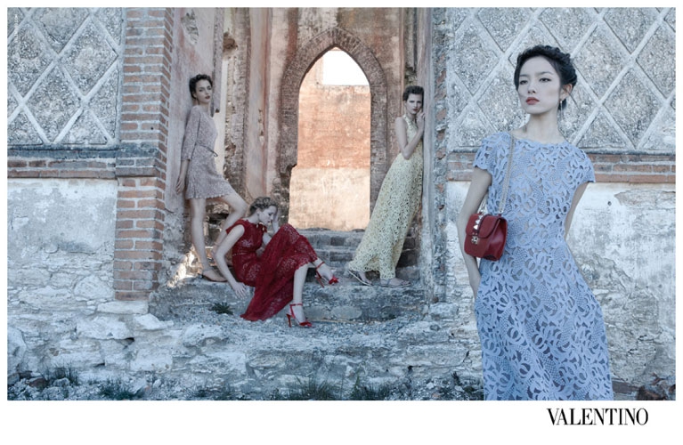 Bette Franke for Valentino campaign Spring 2012 photographer Deborah Turbeville 