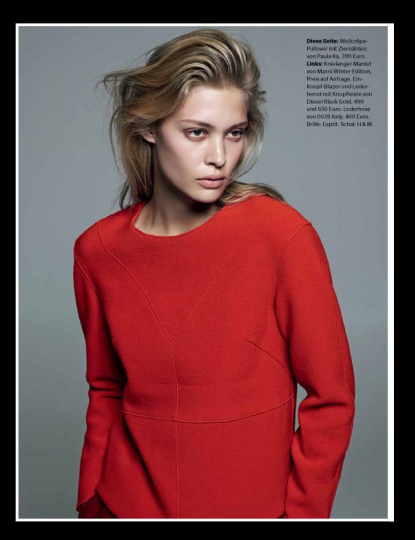 Rianne Haspels for Myself German September 2013 photographer Tobias Lundkvist 